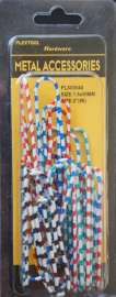 2"(#8) Assorted Colors Striped Paper Clips, 24/Pack