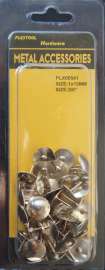 3/8" Silver Metal Head Push Pins, 60/Pack