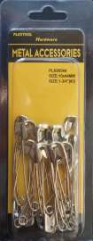 1-3/4"(#3) Silver Safety Pins, 22/Pack