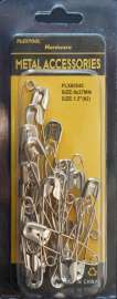 1-1/2"(#2) Silver Safety Pins, 30/Pack