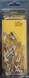 1"(#0) Silver Safety Pins, 50/Pack