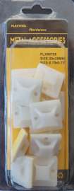 3/4"L x 3/4"W Cable Tie Mount, 12/Pack