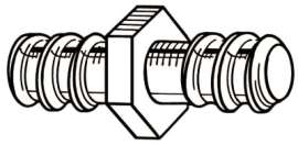 Drain Cleaner Accessories, Coupling Key, 3/8 and 5/8 in, A-13