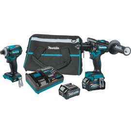 Makita XGT GT200D Brushless Combination Kit, Battery Included, 40 V, 2-Tool, Lithium-Ion Battery