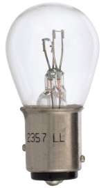 PEAK 2357LL-BPP Miniature Automotive Bulb, 12.8 V, 29 W, Incandescent Lamp, Bayonet Base, Clear Light