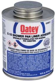 Oatey X-15 Series 30812 Bonding Adhesive, 16 oz, Liquid, Green