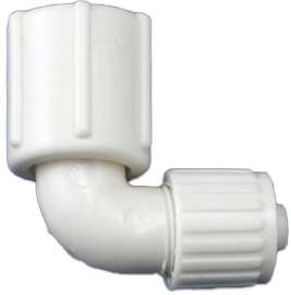 Flair-It PEXLOCK 16817 Pipe Elbow, 3/8 x 1/2 in, FPT, 90 deg Angle