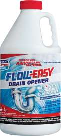 FLOW-EASY FE64 Drain Opener, Oily Liquid, Dark Brown, Odorless, 0.5 gal Bottle