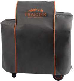 Traeger 1300 BAC360 Grill Cover, 58 in D, 28 in W, 51 in H, Polyester, Gray