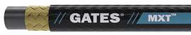 Gates MXT MEGASYS 85052 Wire Braid Hose, 1.08 in OD, 3/4 in ID, 50 ft L, 3125 psi Pressure, Synthetic Rubber, Black