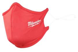 Milwaukee 48-73-4228 2-Layer Face Mask, One-Size Mask, Nylon/Polyester/Spandex Facepiece, Red