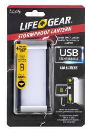 LIFE+GEAR 41-3781 Rechargeable Power Bank and Lantern, 2600 mAh, 150 Lumens Lumens, 4 hr Max Runtime, Assorted