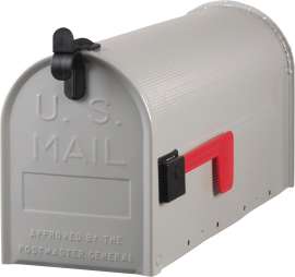 Gibraltar Mailboxes Grayson ST100000 Rural Mailbox, 800 cu-in Capacity, Galvanized Steel, Powder-Coated