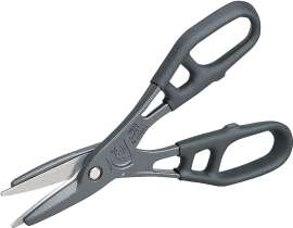 Malco Andy Snip MC12NG Combination Snip, 12 in OAL, 3 in L Cut, J-Channel Cut, Steel Blade, Loop Handle, Charcoal Handle