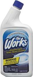 The Works 33310WK Toilet Bowl Cleaner, 32 oz Bottle, Liquid, Mint, Blue