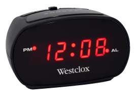 Westclox 70044A Electric Alarm Clock, 0.6 in Display, LED Display