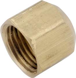 Anderson Metals 754040-06 Tube Cap, 3/8 in Flare, 1000 psi, Brass