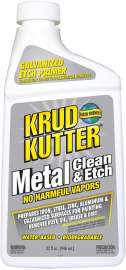 KRUD KUTTER ME326 Metal Clean and Etch, Liquid, Mild, Translucent Orange, 32 oz, Bottle