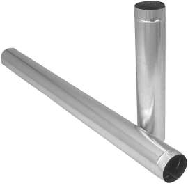 Imperial GV1336 Duct Pipe, 8 in Dia, Round Duct, Galvanized