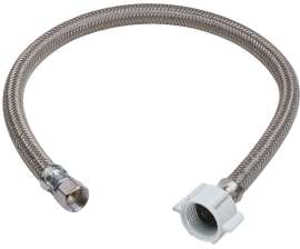 BrassCraft PSB857 Toilet Connector, 3/8 in Inlet, Compression Inlet, 7/8 in Outlet, Ballcock Outlet, 20 in L