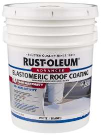 RUST-OLEUM 750 Series 301993 Elastomeric Roof Coating, White, 5 gal Pail, Liquid
