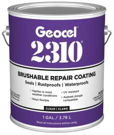 Geocel 2310 Series GC65300 Brushable Repair Coating, Liquid, Crystal Clear, 1 gal, Can