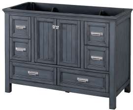Foremost Brantley Series BABV4822D Vanity, Wood, Harbor Blue, 2-Cabinet Door, 6-Drawer