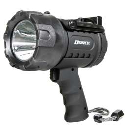 Dorcy Pro 41-1038 Rechargeable Spotlight, 1-Lamp, LED Lamp, 1850 Lumens, Black Fixture