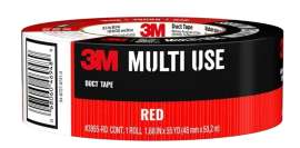 3M 3955-RD Duct Tape, 60 yd L, 1.88 in W, Red