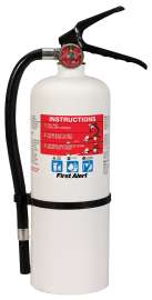 FIRST ALERT HOME2 Rechargeable Fire Extinguisher, 5 lb Capacity, Monoammonium Phosphate, 2-A:10-B:C Class
