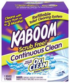 KABOOM 35113 Toilet Cleaning System, Granular, Chlorine, White