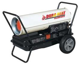Dura Heat DFA135C Kero Forced Air Heater with Thermostat, 10 gal Fuel Tank, Kerosene, 135000 Btu, White