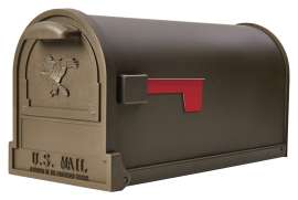 Gibraltar Mailboxes Arlington AR15T000 Mailbox, 1475 cu-in Capacity, Galvanized Steel, Bronze