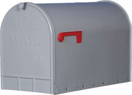 Gibraltar Mailboxes ST200000 Rural Mailbox, 3175 cu-in Capacity, Galvanized Steel, Powder-Coated
