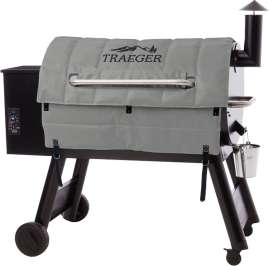 Traeger BAC628 Insulated Blanket Grill Cover, 36-1/2 in D, 44 in W, 1/2 in H, Fabric, Gray