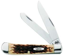 CASE 00164 Folding Pocket Knife, 3-1/4 in Clip, 3.27 in Spey L Blade, Tru-Sharp Surgical Stainless Steel Blade, 2-Blade