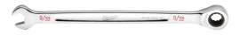 Milwaukee 45-96-9209 Ratcheting Combination Wrench, SAE, 9/32 in Head, 5.57 in L, 12-Point, Steel, Chrome
