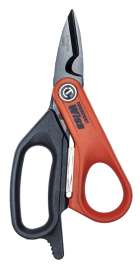 Crescent Wiss CW5T Electrician's Data Shear, 6 in OAL, Ergonomic, Soft Textured Grip Handle, TPR Handle