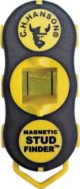 CH Hanson 03040 Magnetic Stud Finder, 1 in Detection, Black/Yellow, Detectable Material: Metal/Wood