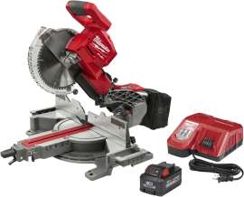 Milwaukee M18 FUEL 2734-21 Dual Bevel Sliding Compound Miter Saw, Battery, 10 in Dia Blade, 4000 rpm Speed