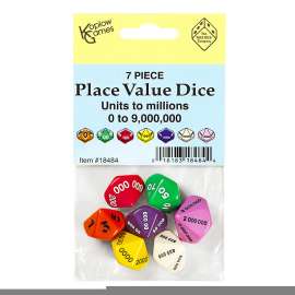 Place Value Dice Set, 7 pc