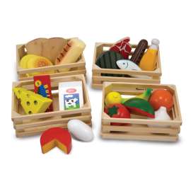 Food Groups - Wooden Play Food in Crates