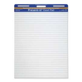 The Present-It Easel Pad, Self-Adhesive, White, 1" Ruled 25" x 30", 25 Sheets
