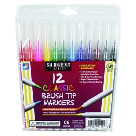 Sargent Art Classic Brush Tip Markers, 12 count