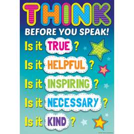 Think Before You Speak Positive Poster